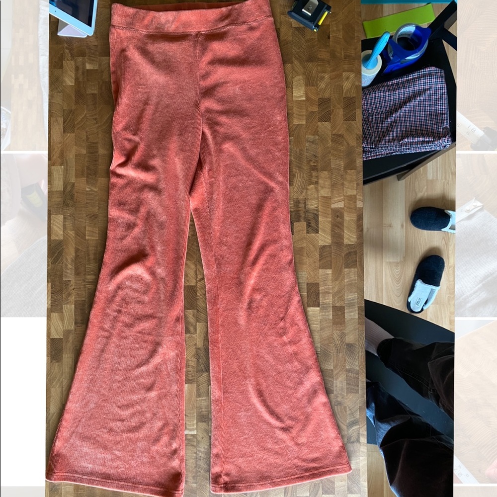 flare, corduroy orange pants from AEO
